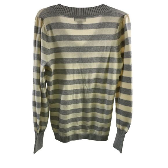 Polo Jeans Company NWT Cream Gray Striped Sweater Size L - Picture 2 of 9